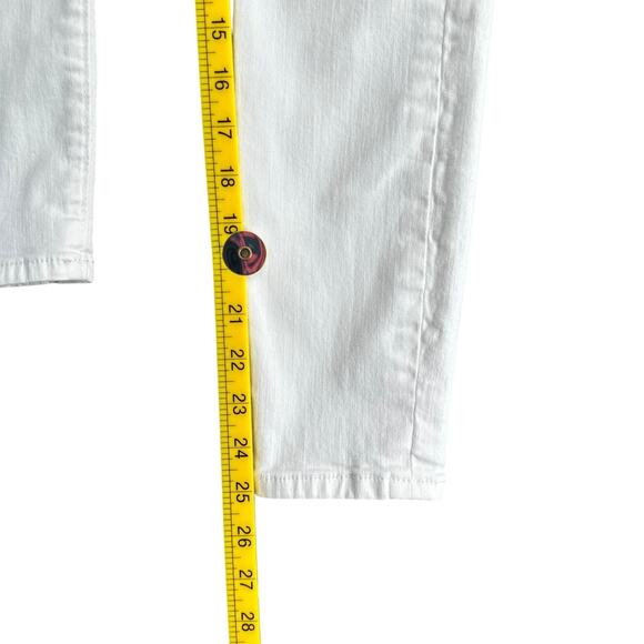 LOFT White High Waisted Button Fly Skinny Fit Crop Jeans Pants Size 00 / 24 - Picture 8 of 8